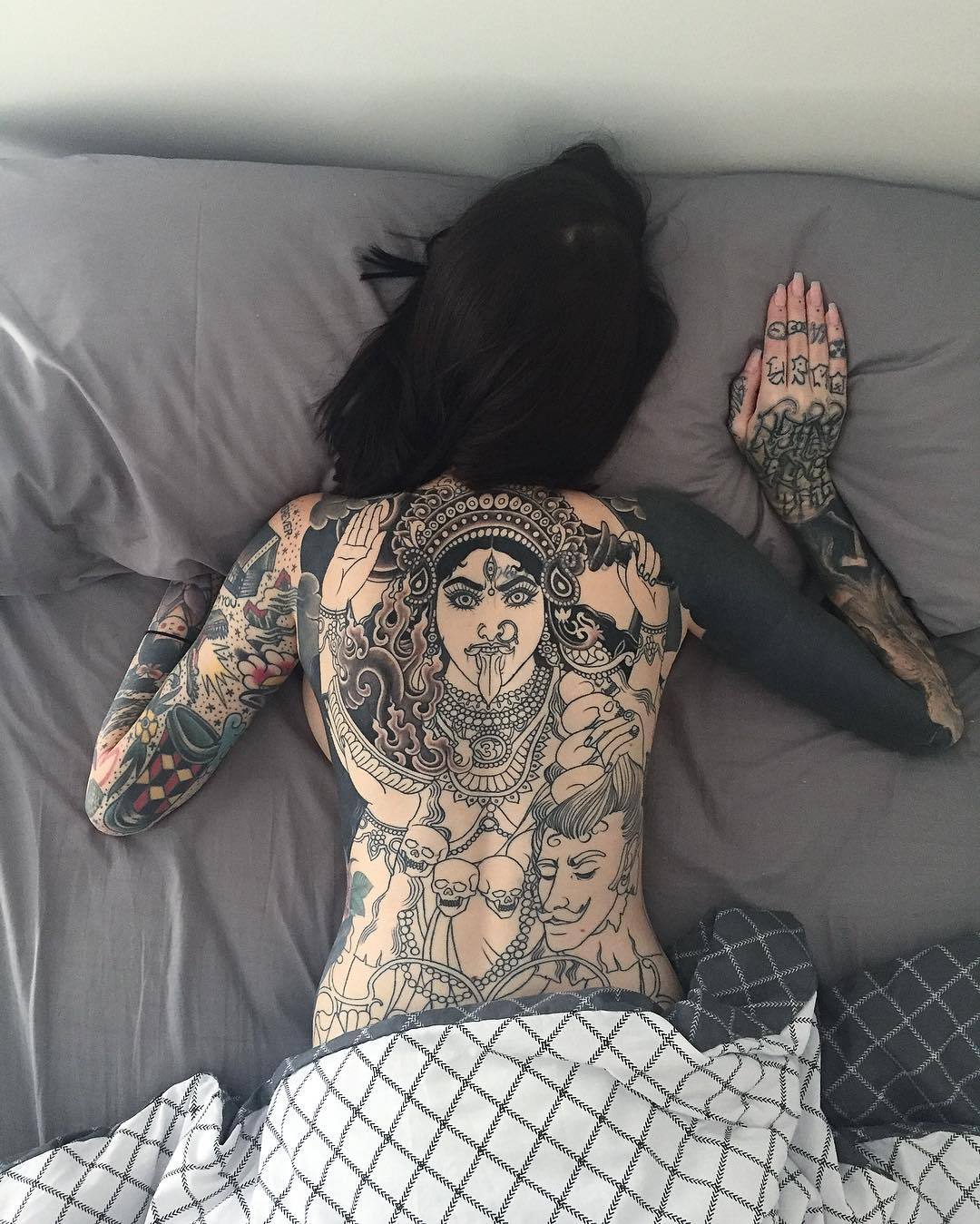 thatattoozone: model  Lucy Molloy   tattoo by  Dan Molloy   