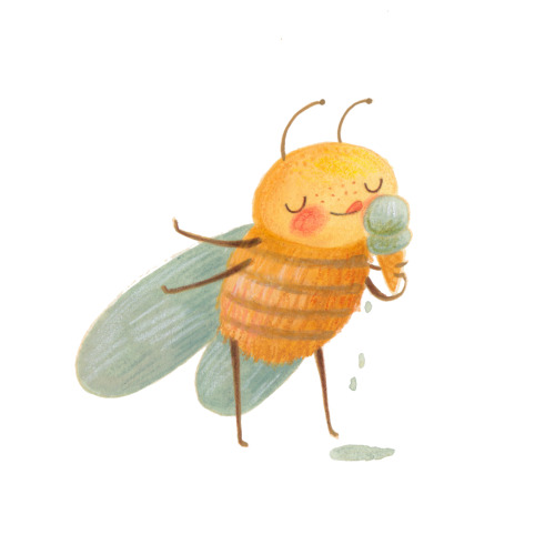 ohmycavalier:Day 9: BeeFrom my 10 Days of Bug Characters challenge.