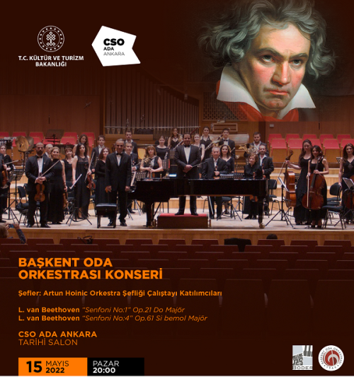 Başkent Oda Orkestrası15 Mayıs 2022 Çarşamba, 20:00CSO Eski Konser SalonuBeethoven | 1. SenfoniBeeth