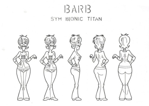 Sym-bionic Titan model sheets and poses