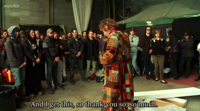 notmydate:  Martin Freeman is given Bilbo’s dressing gown at the end of principal