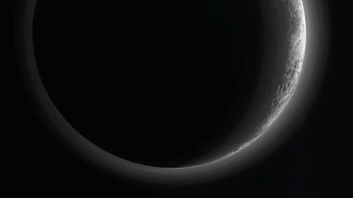 without-ado:Pluto as seen from NASA’s New Horizons spacecraft ; Its heart-shaped sea is filled with 