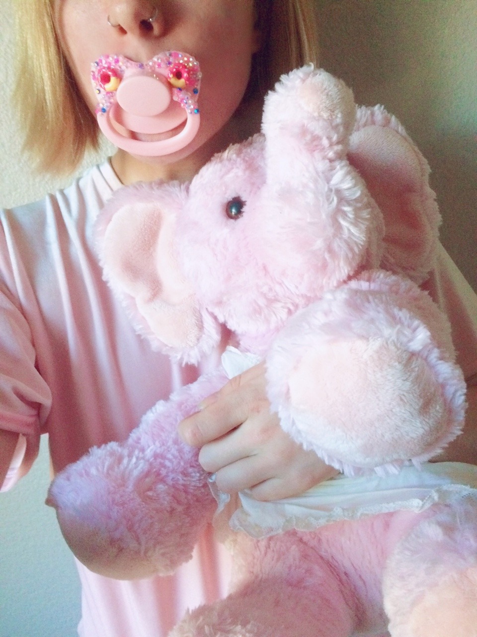 sweetpea-thebaby:  My new velvet onesie and sugary-sweet pacifier from @babyyourdoll