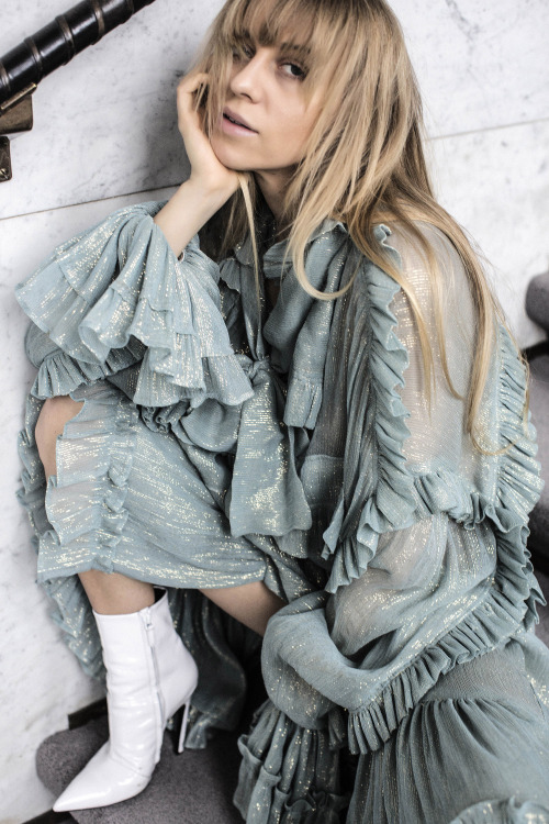 Fashion blogger Sandra Hagelstam from 5inchandup in Maija Mero dress and Balenciaga b