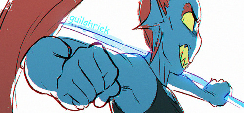 gullshriek:  I was mad so I drew Undyne being porn pictures