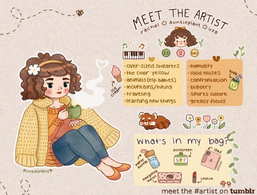 art: Meet the Artist: @auntieplant​Hullo, I’m Rachel! I’m a part-time illustrator from the United St