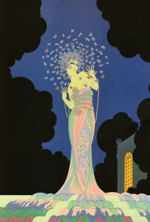 &ldquo;Fantasia&rdquo; Fashion book plate. Art by Erté. (1892-1990).