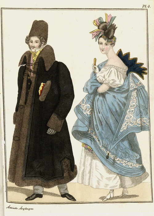 Fashion plate from Swedish magazine “Magasin för Konst, Nyheter och Moder en Manadschrift, 1831 