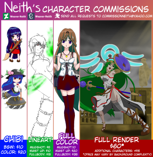 COMMISSIONS!!* PAYPAL ONLY* The prices listed are in U.S. DOLLARS. Paypal converts currency, so I ha