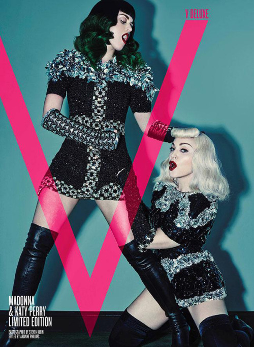 geoffrey5867:Katy Perry dominating Madonna in a shoot by photographer Steven Klein for the Summer 