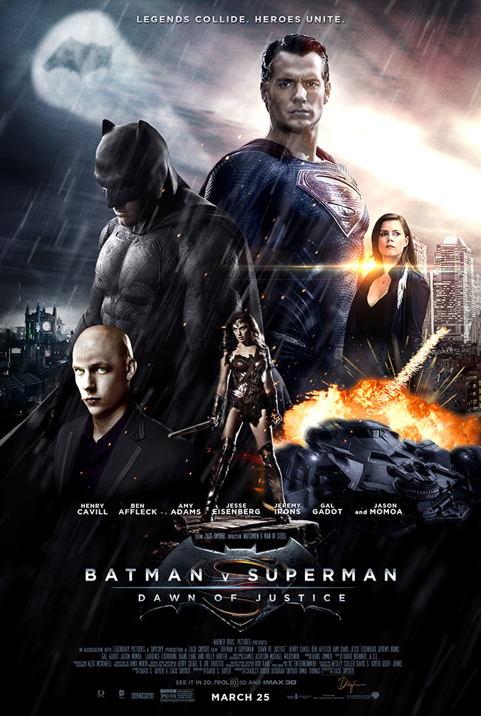 BATMAN NOTES — Nice fan made poster for Batman v Superman: Dawn...