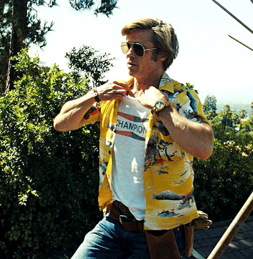 alan-grant:  BRAD PITT as CLIFF BOOTH  ONCE UPON A TIME IN HOLLYWOOD (2019) dir. Quentin Tarantino