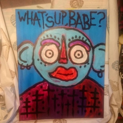 What’s up, Babe? 2018Acrylic and spray paint on canvas. . . . . #painting #art #weird #gra