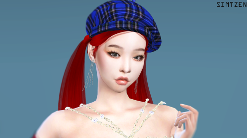 CC : Hair 008 - CHUNGHA &lsquo;Tonight&rsquo; by SIMTZENNew mesh 66 Swatches All LODs availa