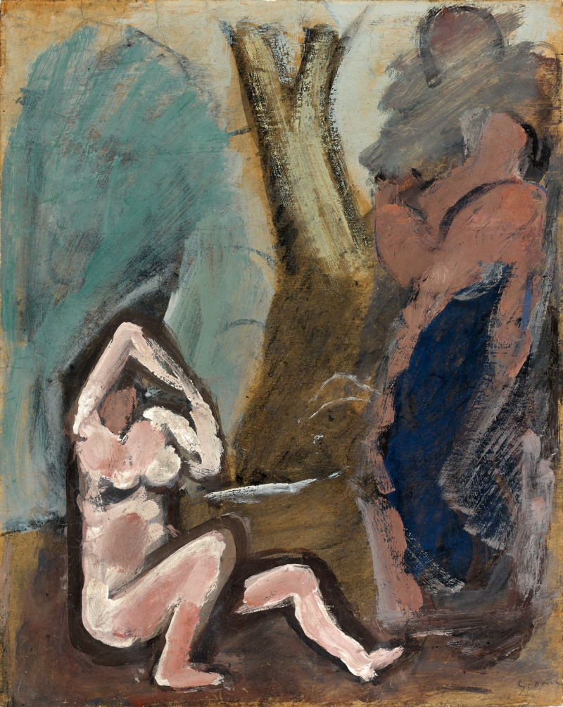 blastedheath:  Mario Sironi (Italian, 1885-1965), Nudo, c.1932-33. Oil on paper mounted