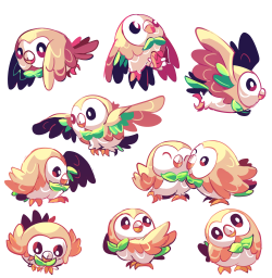artsyrobo: I was commissioned to draw 20 ROWLETS and I feel blessed art blog - twitter - commissions open!  