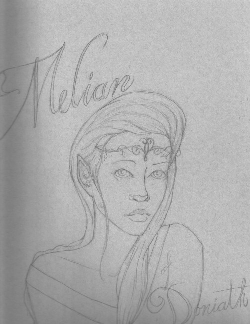 More Tolkien art, this is the Maia Melian and Luthien&rsquo;s mother. This past read through the