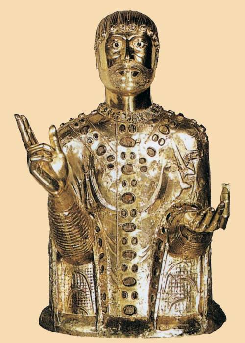Reliquary bust of St. Baudime, mid-12th century, French (Auvergne)
