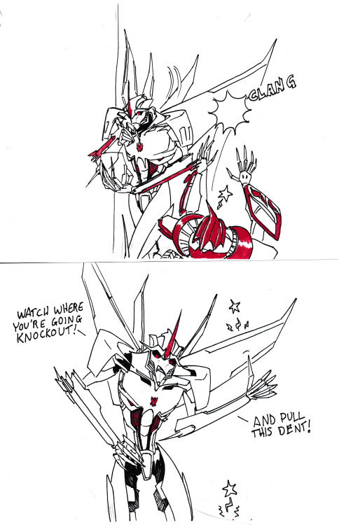 tyrantofthefirmament:Starscream clotheslining people with his wings and then blaming them. Don&rsquo