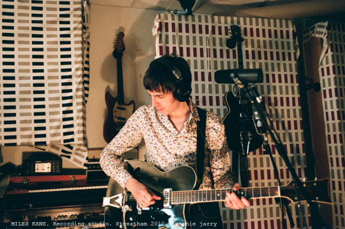 MILES KANE in recording studio for his first album.Streatham, LONDON, 2010.