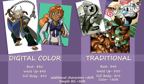 yunisverse:Hey guess what! I’ve opened up COMMISSIONS! To get PAID!I do illustrations, expression/re