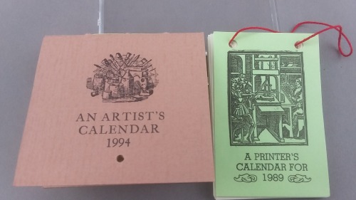 #MiniatureMonday #TinyTuesdayCalendars from Kitemaug Press: 1989 & 1994How many of you put up a 