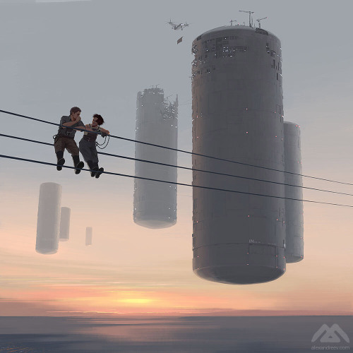 this-is-cool:  The strange and surreal science fiction paintings of Alex Andreev