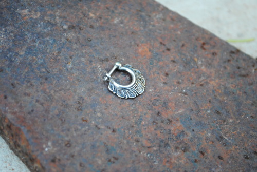 Another new design I just put together. 14g 5/16 rhodium with patina and ceramic clear plating. by H