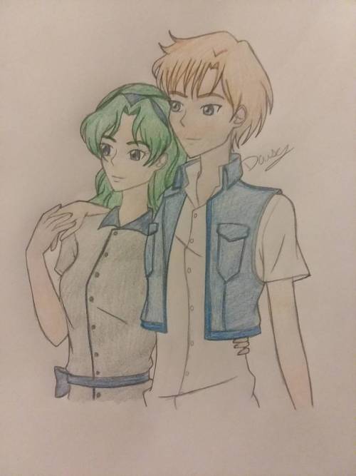 daisy-artwork: Haruka Tenoh x Michiru Kaioh. Sailor Moon.