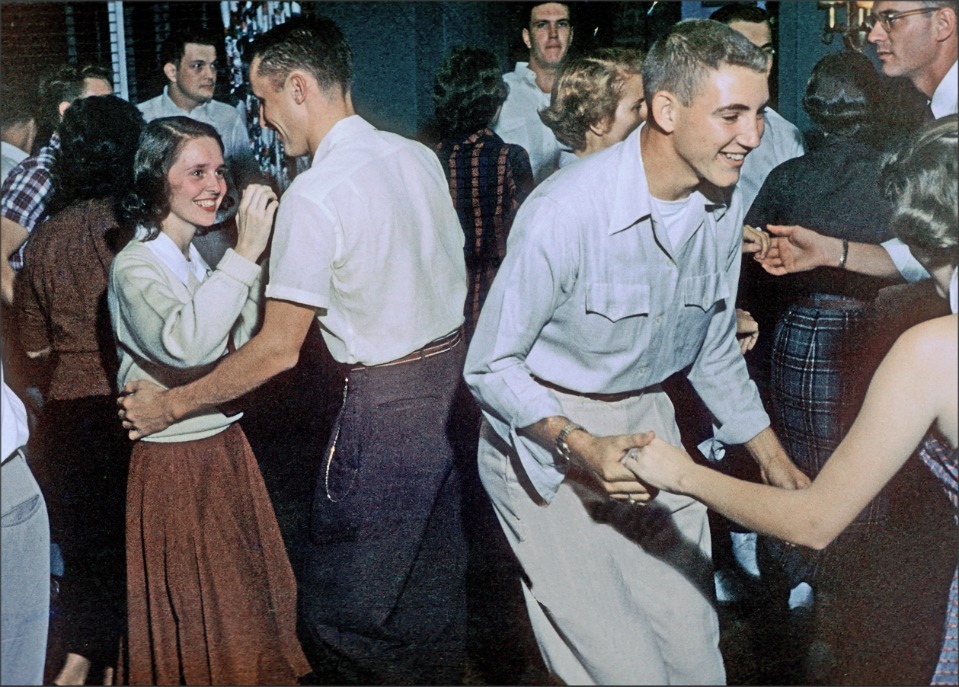 1950sunlimited:  Student Dance at Southwestern University,  Memphis,Tennessee 1952