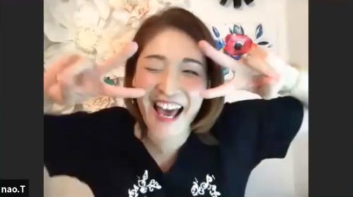 sailorzakuro: Nao being adorable in the STAY AT HOME with ANZA and Akiko Kosaka livestream ^^I love 