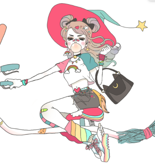 mlemilly:harajuku witch for the game!!!