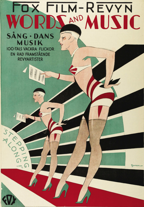 indypendent-thinking:Movie poster “Words and Music”, 1929, directed by James Tinling, Fox. (Swedish)