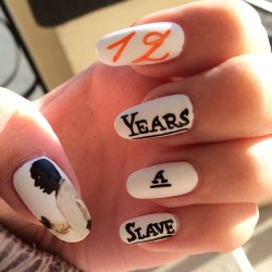 postwhitesociety:  youcantroamwithoutcaesar:  princxporkchop:  nygnailart:  These were supposed to be done before the Oscars, but school wouldn’t give me the time to do them… So here they are! This is one of the best movies I’ve ever seen, I think