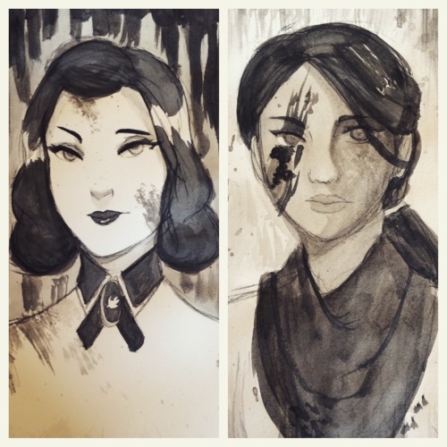 bioshock + ink wash!! (from my instagram)