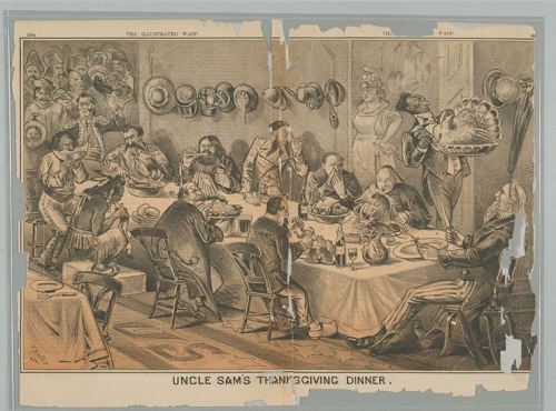 Uncle Sam&rsquo;s Thanksgiving Dinner (after Nast)