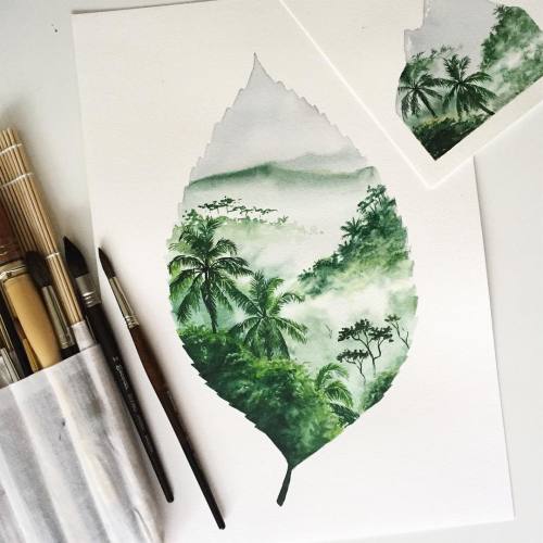 wnq-writers:Surreal Illustrations Fill Wildlife Silhouettes by Jessica JanikAspiring artist and illu