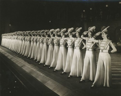 hauntedbystorytelling:Standing at attention as sailors in the 1940′s. Courtesy of The Rockettes. / s