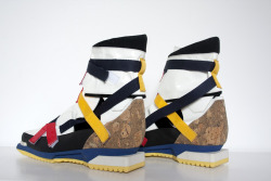 rafsimons-archive:    Raf Simons Spring-Summer 2008 De Stijl hiking boots / lego sneakers  