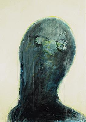 kuinexs:  Gottfried Helnwein Self-Portrait ,1988,mixed media (oil and acrylic on