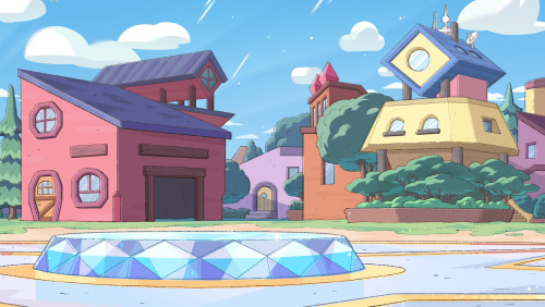 backgrounds I painted for steven universe! art direction by liz artinian, background lead patrick br