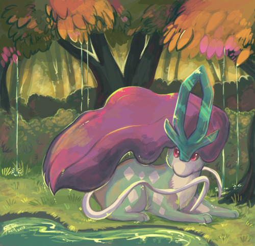 suicune painting! i haven’t updated this artblog in months hola [x]