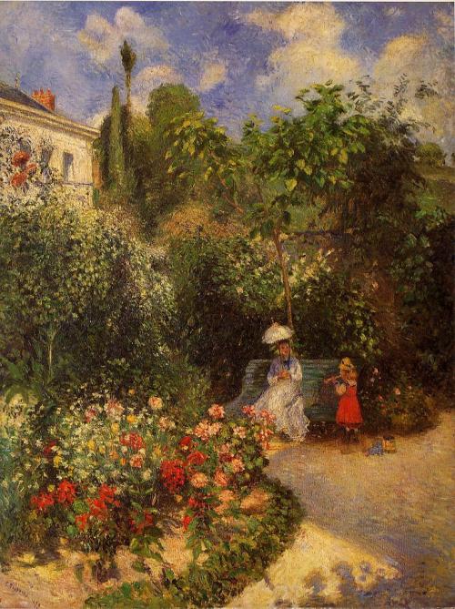 The Garden at Pontoise, 1877, Camille PissarroMedium: oil,canvas