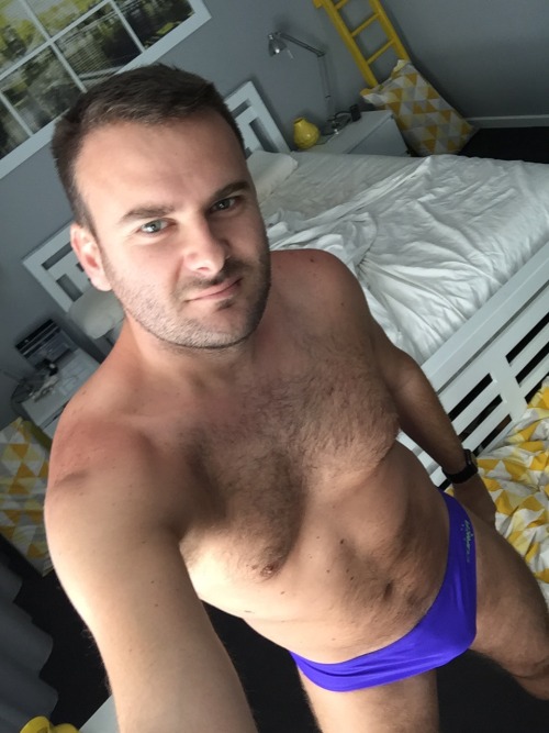greenspeedos:  nev82l:  Love how hot these purple Corka swimwear look and feel   purple works for him