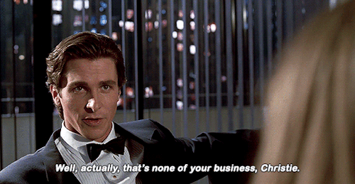dacquoise:

Christian Bale in American Psycho (2000) 