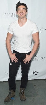 thedailyedition:  The Daily Edition - Out &amp; About   the sexy Steve Grand at the Trailblazer Honors Gala in NYC 