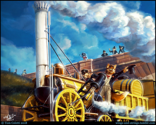 “Rainhill Triumph.” (Commission)First painting of the new year, a 30-hour piece for http