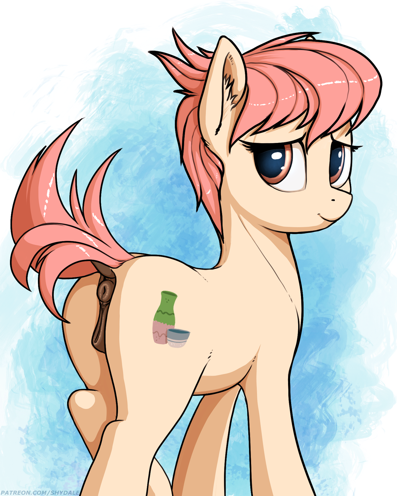 TeaponiShe has an odd and absolutely unfitting name on derpi - “Raspberry Vinaigrette”. How