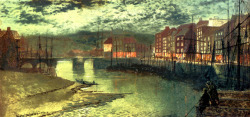 artist-grimshaw:Whitby Docks, 1876, John Atkinson Grimshaw