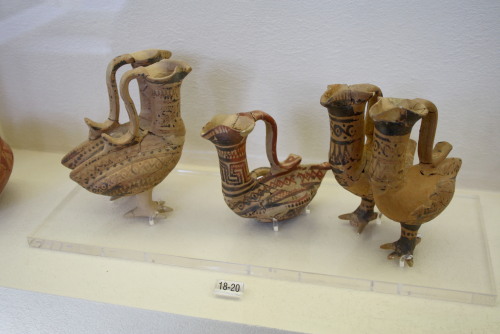 romegreeceart: Bird Shaped Vases c. 750 BC, Keramikos Museum, Athens Photo courtesy: Giovanni Dall'O